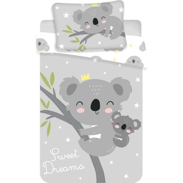 Koala Con Stelle Per Bambini "Sweet Dreams"" Set Di Lenzuola Per Bambini 100X135 Cm 100% Cotone"-image