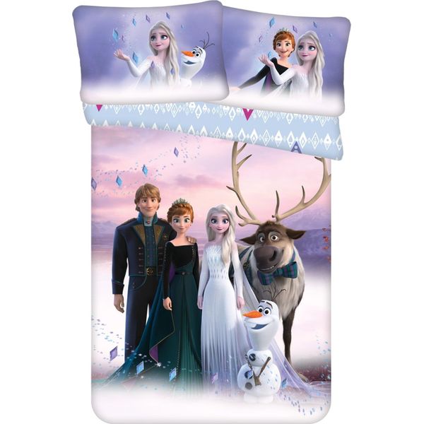 Disney Frozen 2 Anna Elsa Olaf Biancheria Da Letto Per Bambini 40 X 60 Cm + 100 X 135 Cm-image