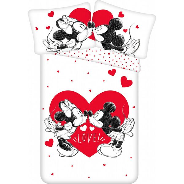 Disney Mickey & Minnie Mouse Bettbezug Cuori D'amore - Einzel - 140 X 200 Cm - Baumwolle-image