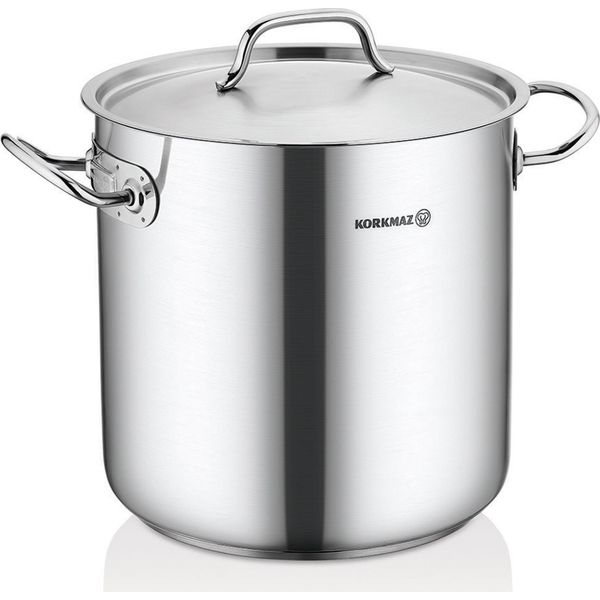 Korkmaz Proline Gastro Casseruola Extra Profonda In Acciaio Inox A Induzione 36X33Cm Satin A2734-image