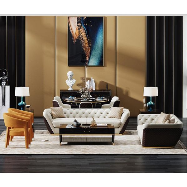 Set Di Divani Design Divani Imbottiti Divani 32 Posti Chesterfield-image