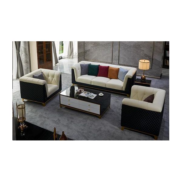 Set Di Divani In Pelle Divani Di Design Divano Moderno 3+2+1 Posti Nuovo-image