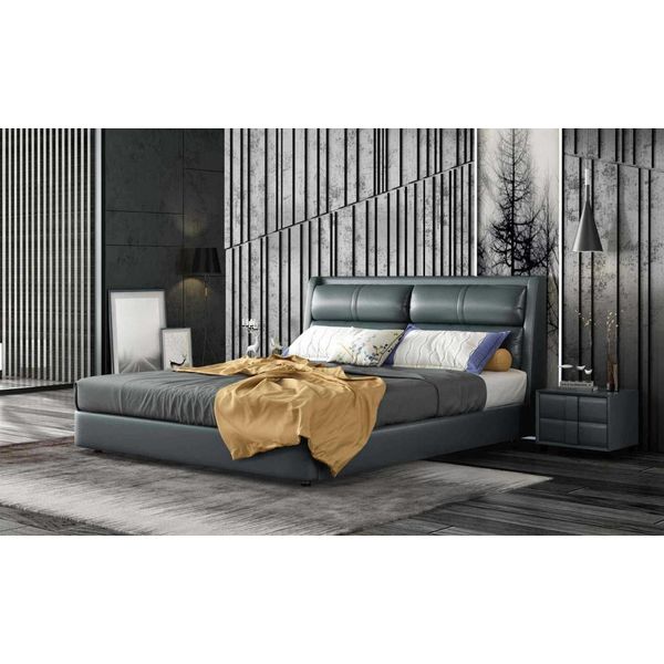 Letto In Pelle Imbottito Design Letti Matrimoniali Hotel Camera Da Letto Matrimonio 180X200 Cm-image