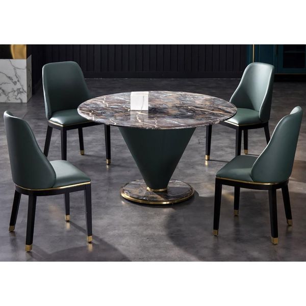 Tavoli A Colonna Rotondi Di Design Tavoli In Pietra Mobili Per La Sala Da Pranzo Tavoli Da Pranzo Rotondi Moderni-image