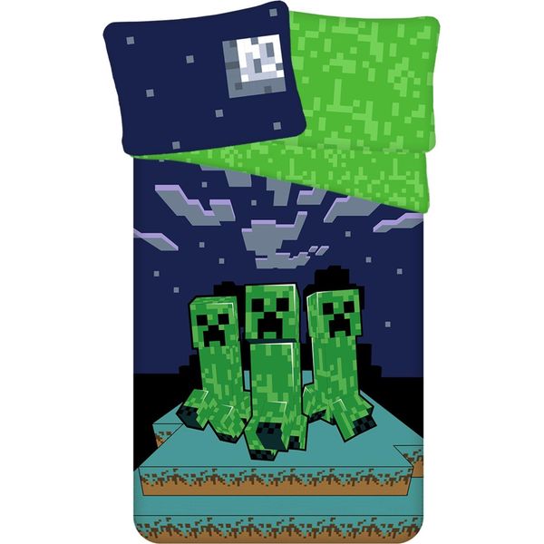 Minecraft Bettbezug Sssleep Tight - 140 X 200 Cm - Baumwolle (70 X 90 Cm)-image