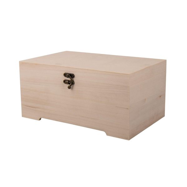 Cassa In Legno Con 6 Contenitori - Da Personalizzare - 28 X 18 X 13,5 Cm.-image