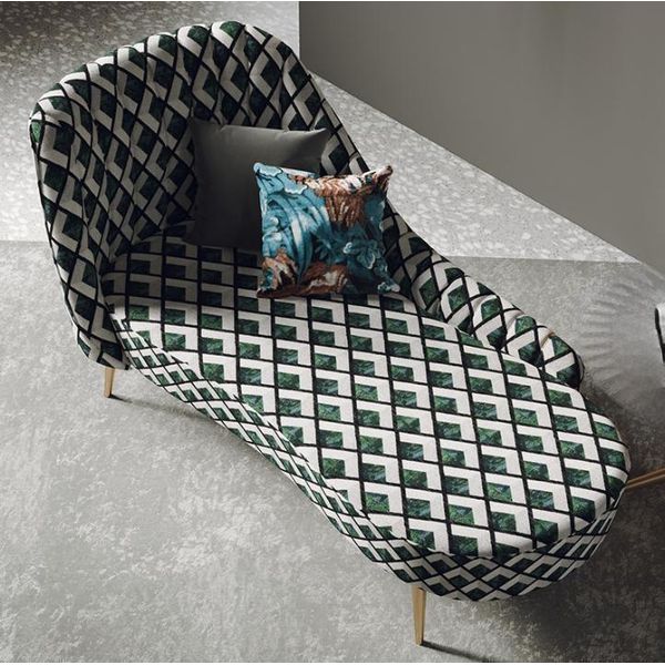 Tessile Chaise Lounge Couch Tappezzeria Couch Sofa Relax Chaise Lounge Club Furniture New-image