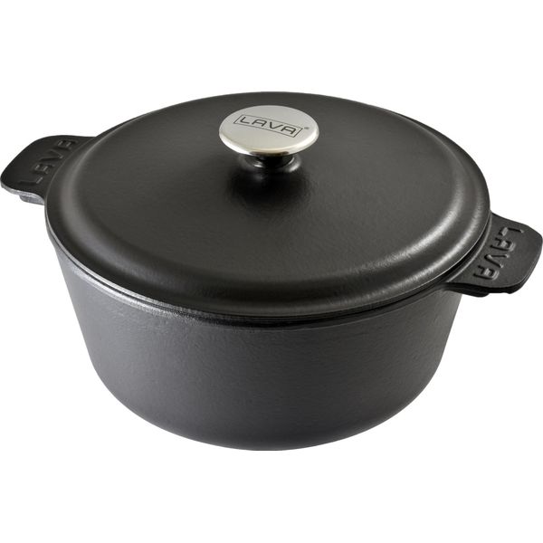 Lava Metal Pentola In Ghisa Con Coperchio 47 L Ø 26 Cm LVECOYTC26K7-image
