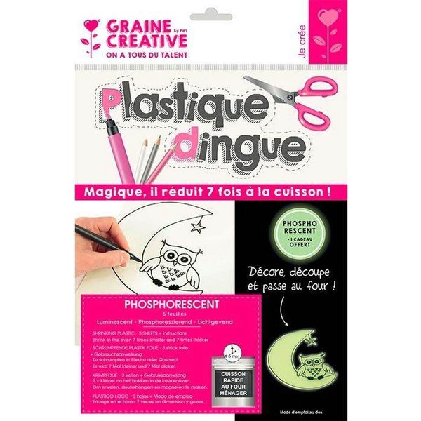 Crazy Plastic 6 Fogli 26 X 20 Cm - Glow In The Dark-image