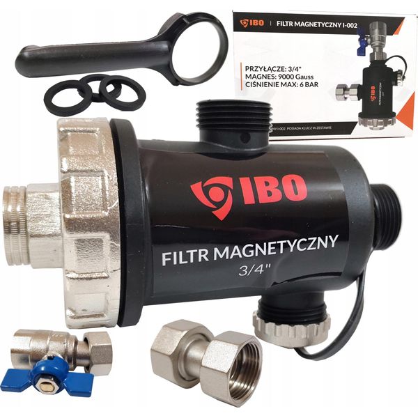 Ibo | Filtro Separatore Magnetico - 3/4'' - Nylon Rinforzato - Filtrazione Di Alta Qualità - Protezione Di Lunga Durata-image