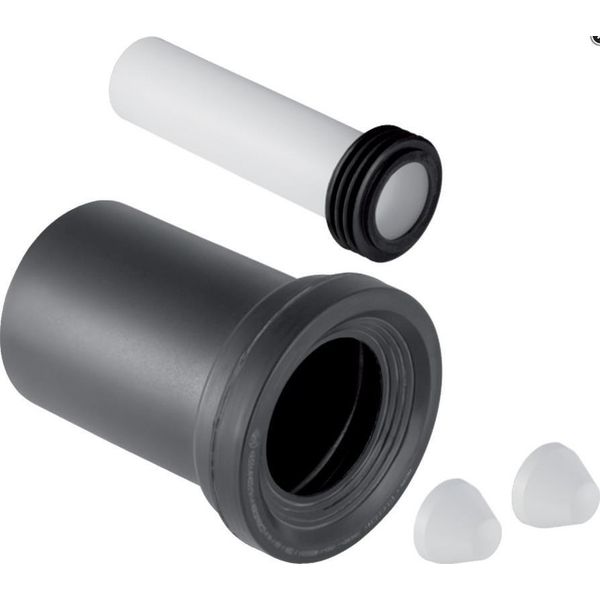 Geberit Anschlussset FüR Wand-Wc Pe D90/45 L:18,5 Cm Mit Deckkappen-image