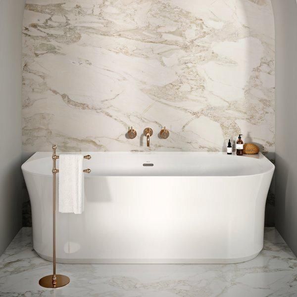 Vasca Da Bagno Autoportante Ravak Ypsilon Wall 178X86 Cm Bianco Neve XC00100028-image