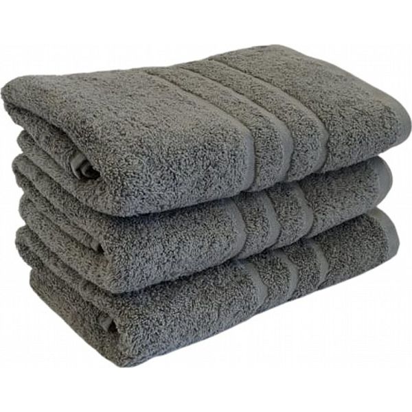 Asciugamano Classico 70 X 140 Cm Grigio Chiaro, 100% Cotone-image