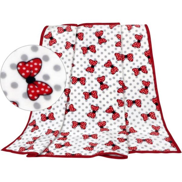 Coperta Per Neonati Ella Korall Micro Red Butterflies, 100X155Cm-image