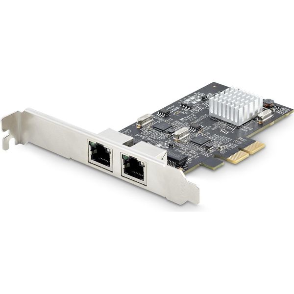 Startech.Com Scheda Di Rete Pcie A 2 Porte Da 2,5 Gbps NBASE-T, Intel I225-V, Scheda Di Rete Per Computer A Due Porte, Scheda Nic Multi-Gigabit, Scheda Lan Per Server Pci Express, Interfaccia Ethernet Desktop-image