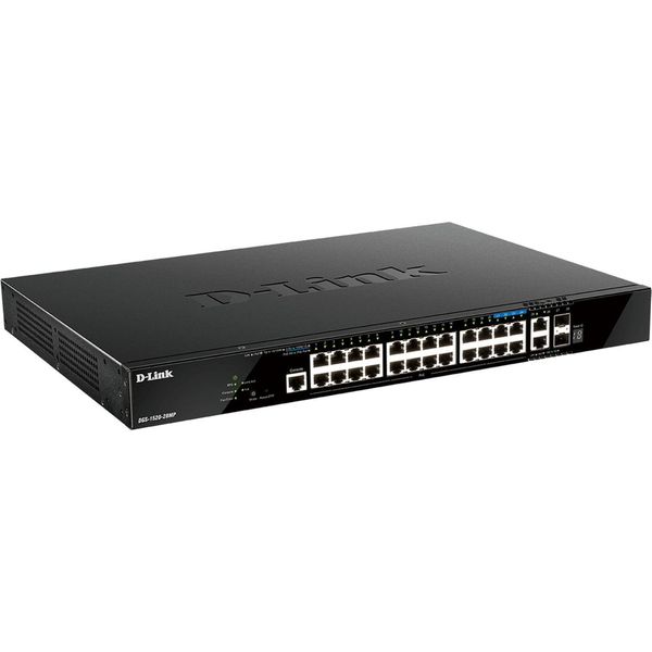 Switch D-Link DGS-1520-28MP/E 440 Mm D-Link DGS-1520-28MP/E 2*SFP+/ 2*XGE/20*GE Poe Al Dettaglio-image