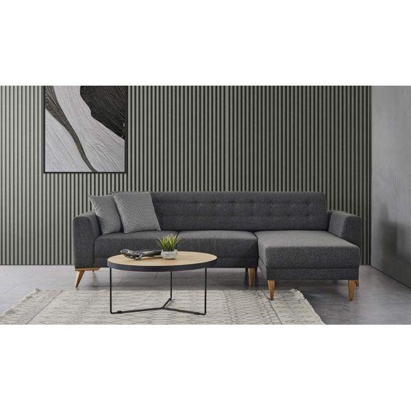 Divano Angolare A Forma Di L - Divano Moderno Grigio Mobili Di Design Soggiorno-image
