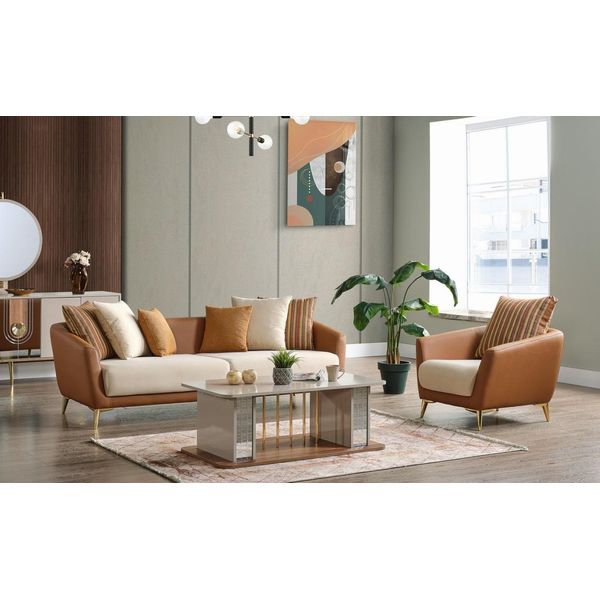 Set Di Divani Per Il Soggiorno Set Di Divani 3+1+Tavolino Moderno-image