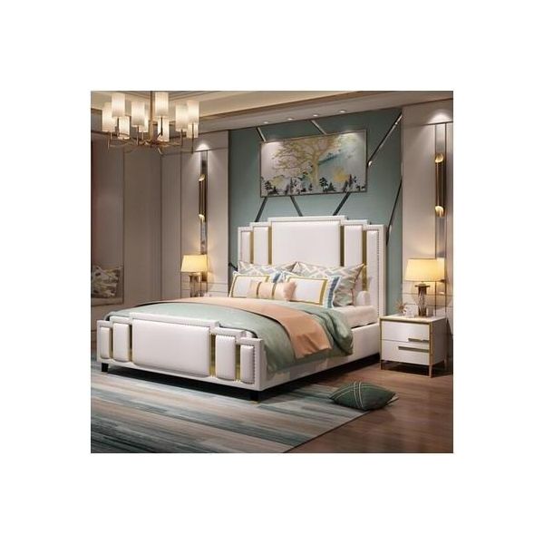 Cameretta Design Letto 2X Comodino Legno Completo 3 Pezzi-image