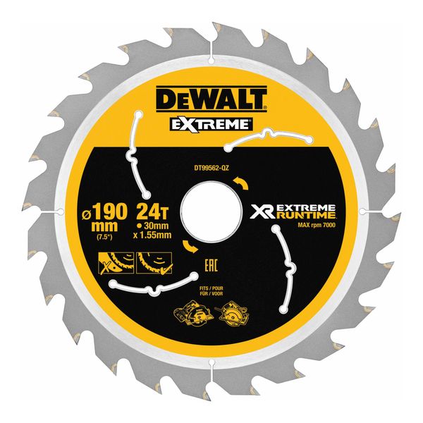 Dewalt KreissäGeblatt HandkreissäGe 190/30 Mm 24WZ/FZ DT99562-QZ)-image