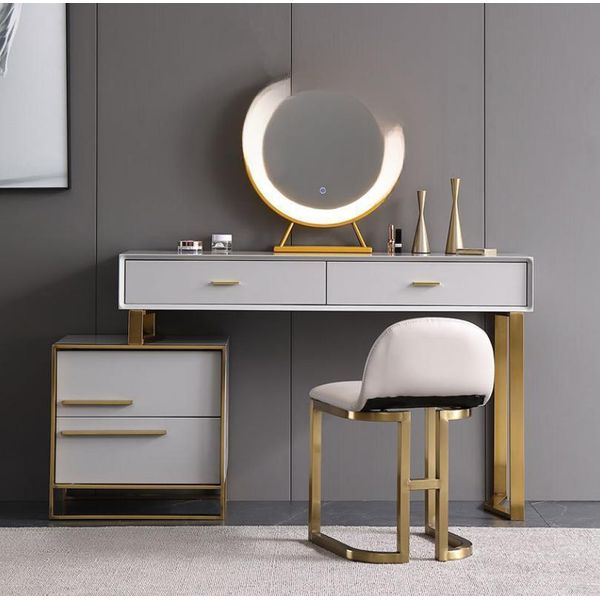 Tavolino Da Toilette Tavolo Cosmetico Moderno Con Specchio Jvmoebel-image