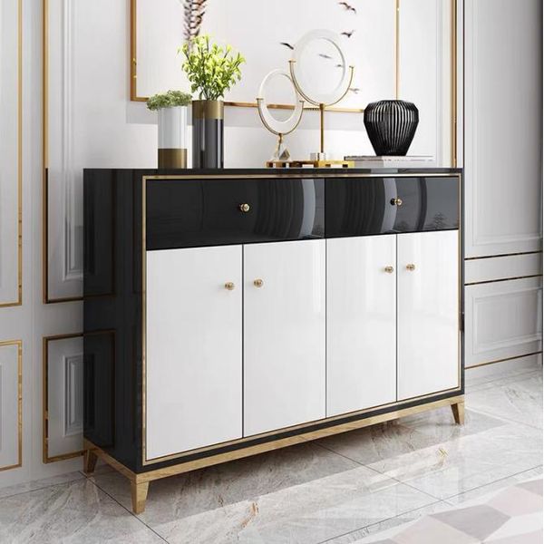 Sala Da Pranzo Cassettiere Moderne Credenza Nera Legno Jvmoebel-image