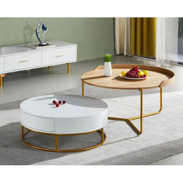 Set Di Tavolini Da Salotto Tavolino Da Caffè Tavolino Da Salotto Design 2Pcs-image