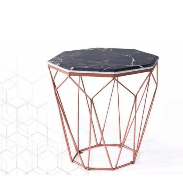 Tavolino Da Salotto Materiale D'arredo Metallo Bianco Design Tavolo Moderno-image