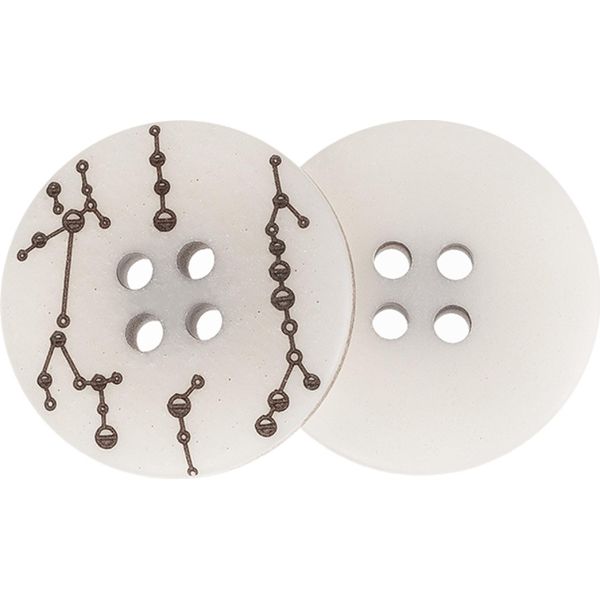 Bottone - Set Di 3 - Diametro 23 Mm - Beige,Marrone-image