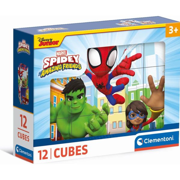Clementoni Cubi Blocca Spidey E I Suoi Fantastici Amici 12 41198-image