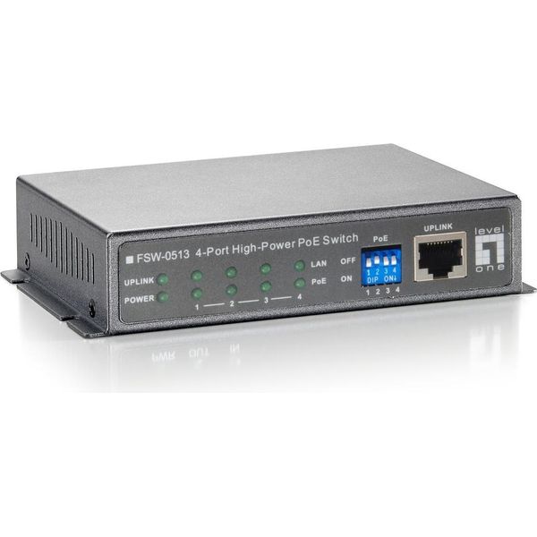 Switch Levelone FSW-0513 4X Fe FSW-0513 1Xfe 120W 4Xpoe+-image