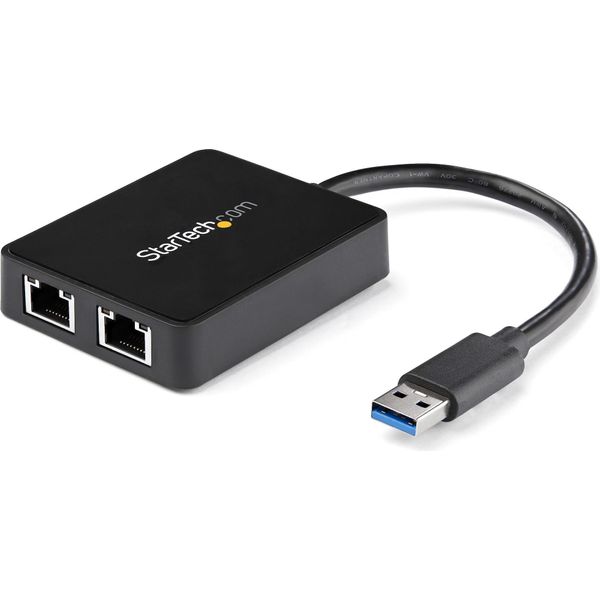 Startech.Com Adattatore Lan Gigabit Ethernet Da Usb 3.0 A Doppia Porta Con Porta Usb-image
