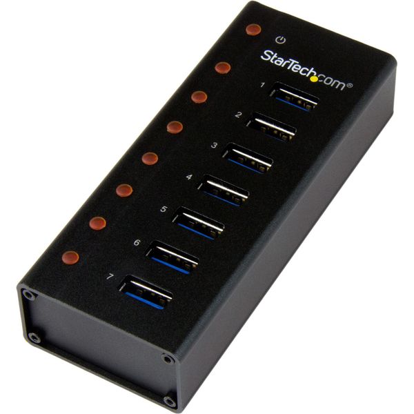 Startech.Com Hub Usb 3.0 7 Porte In Alluminio Montabile A Parete Per Desktop-image