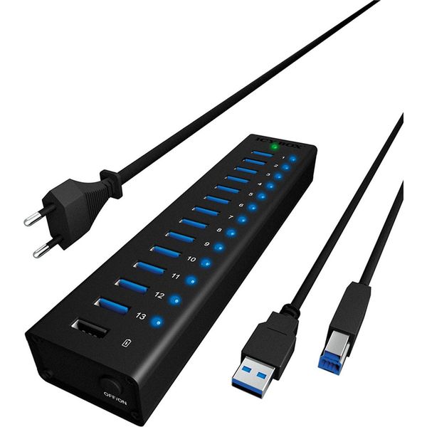 Raidsonic 70420 Raidsonic Icy Box IB-AC6113 13-Port Usb 3.0 Hub-image