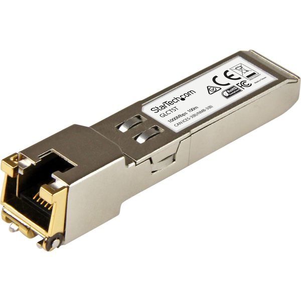 Startech.Com Modulo Ricetrasmettitore Sfp Compatibile Cisco GLC-T - 1000BASE-T - Rame - 1000 Mbps - Sfp - 100 M - Ieee 802.3Ab - Argento-image