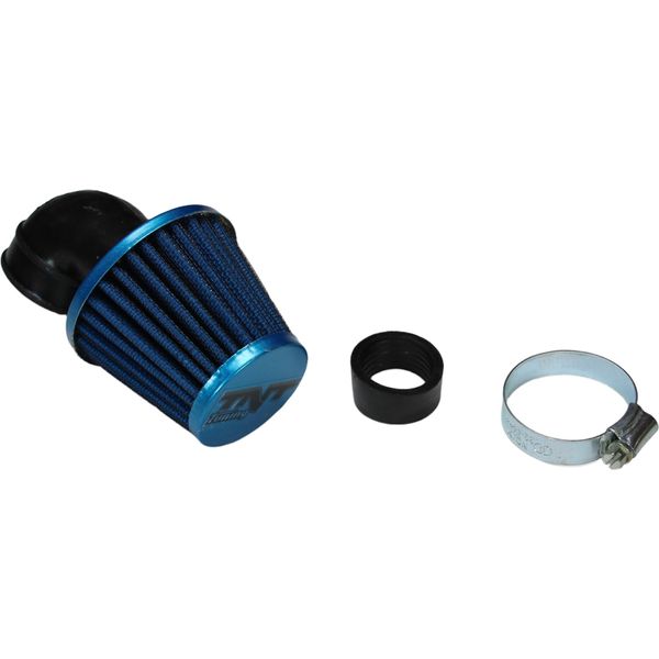 Filtro Aria Tnt A Maglia D'acciaio Blu, Angolato A 90 Gradi, Attacco 28 / 35 Mm-image