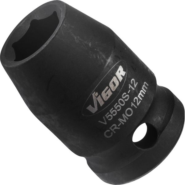 Chiave A Impulsi ∙ Corta ∙ V5550S-12 ∙ Cava Quadrata Da 1/2 Pollice (12,5 Mm) ∙ Profilo Esagonale Esterno ∙ Sw 12 Mm-image