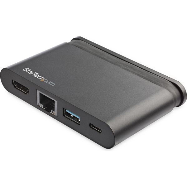 Startech.Com Adattatore Multiporta Usb C - Dock Portatile USB-C Con Hdmi 4K - Pass-Through Pd 3.0 Da 100 W, 1X USB-A, 1X USB-C, Gbe - Docking Station Da Viaggio Per Laptop Thunderbolt 3 E Usb Type-C - Mac E Windows-image
