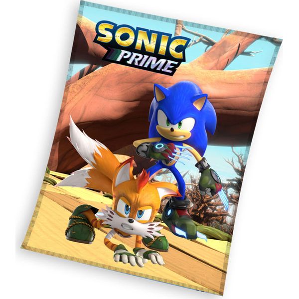 Coperta Per Bambini Hedgehog Sonic E Tails 130X170 Cm-image