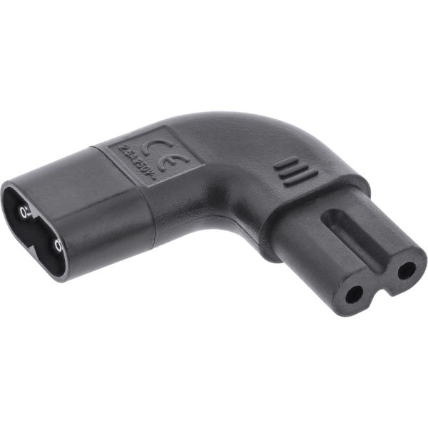 Inline® 16723I Adattatore Di Rete Iec 60320 C8 / C7, Angolato A Sinistra/Destra A 2 Poli.-image