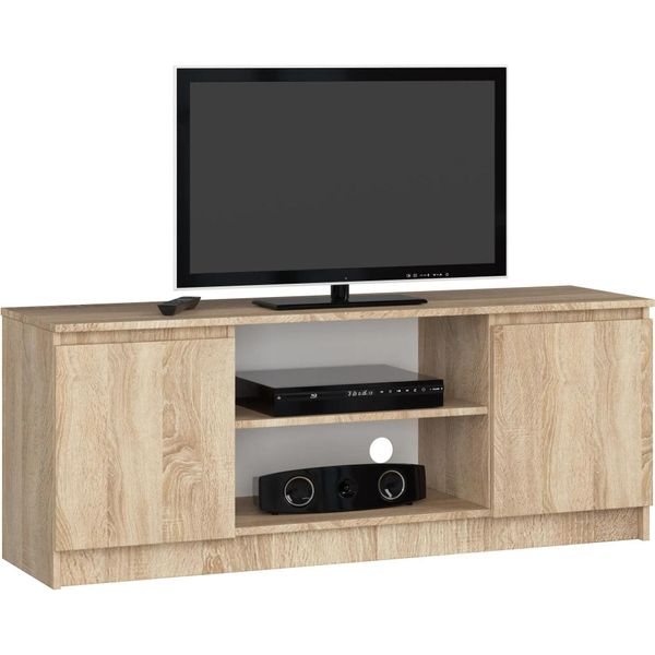 Mobile Tv 140 Cm Sonoma Resistente E Elegante Per Soggiorno-image