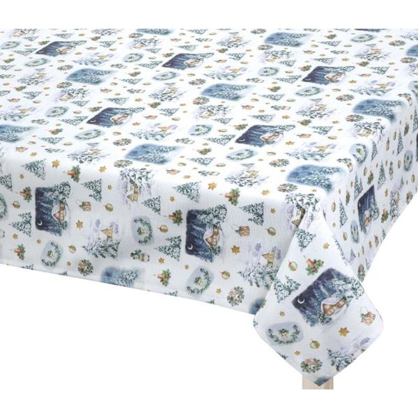 Tovaglia Natale - 120X140 Cm - Blu,Bianco-image