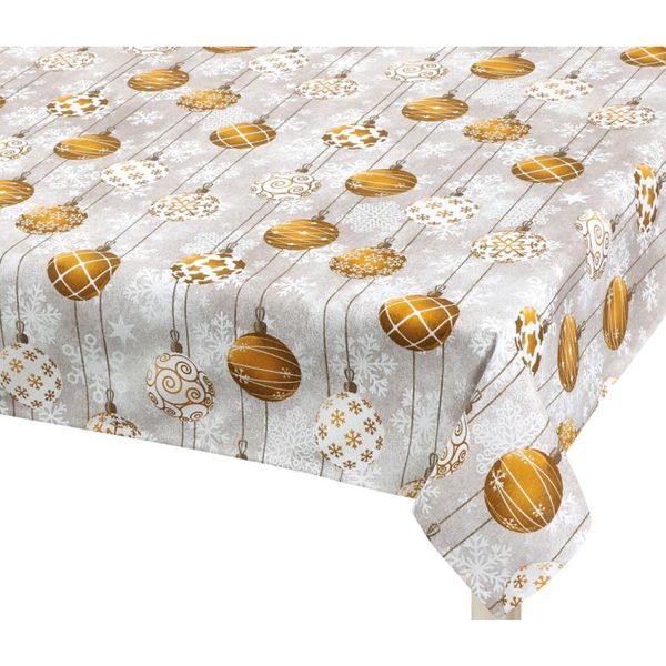 Tovaglia Natale - 120X140 Cm - Oro,Grigio-image