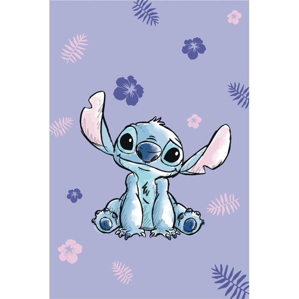 Disney Lilo E Stitch, Coperta Per Bambini In Microfibra, Coperta In Pile, Coperta Coccolosa 100 X 150 Cm, 100% Poliestere-image