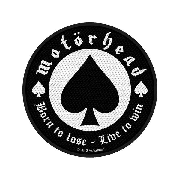 Motorhead - Toppa "Born To Lose"" - Poliestere RO1146 (Taglia Unica) (Nero/Bianco)"-image