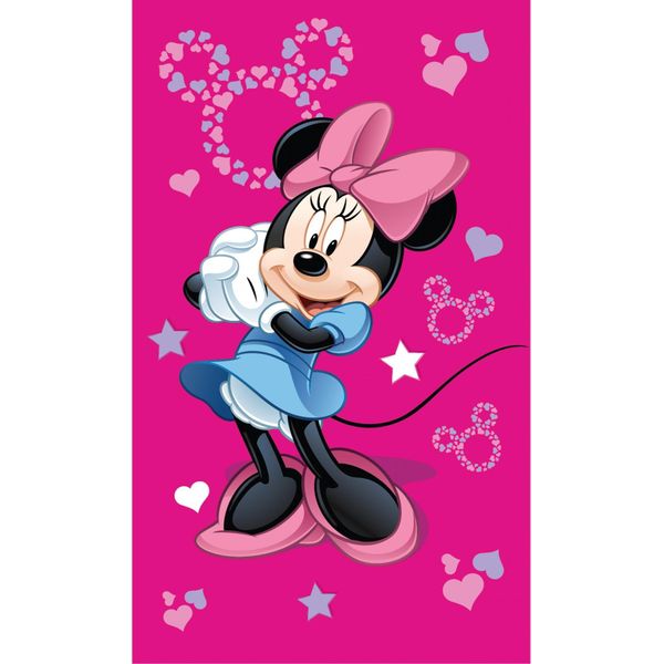 Jerry Fabrics Asciugamano Per Bambini Minnie Pink 05 Cotone - Terry, 50/30 Cm-image