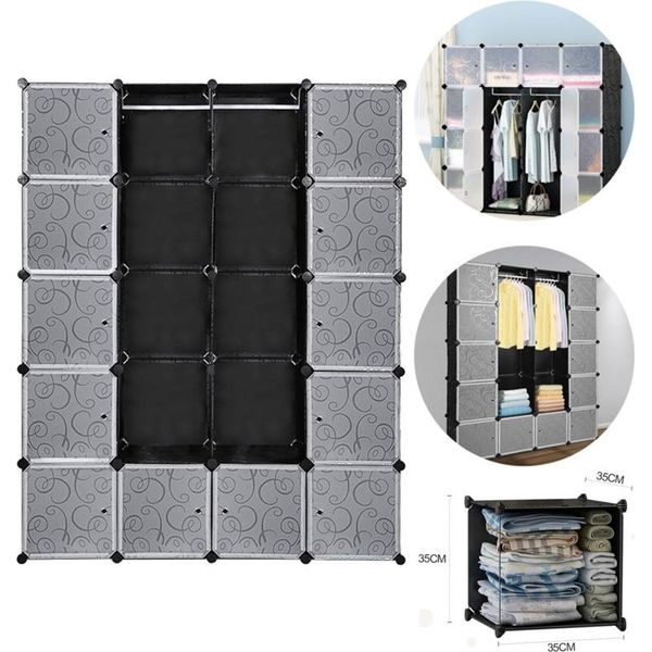 Tolletour Sistema Di Scaffalatura Armadi Guardaroba Creatività Armadio Scaffale Impermeabile Armadio Di Stoccaggio Fai Da Te-image