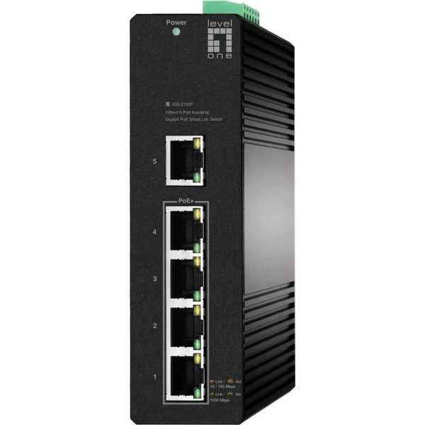 Levelone Switch 5X Ge IGS-2105P 4Xpoe Outputs Schwarz (IGS-2105P)-image