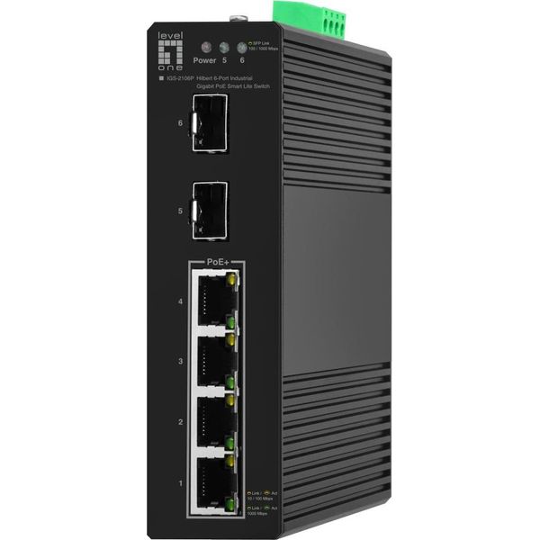 Levelone Switch 6X Ge IGS-2106P 2Xsfp 4Xpoe Outputs Sw (IGS-2106P)-image