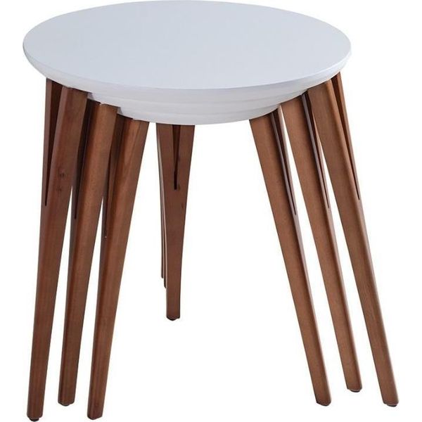 Tavolini Portafiori Tavolini In Legno Set Tavolino Tavolino Tavolino 3Pz.-image